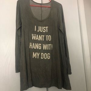 I just want to hang with my dog tunic